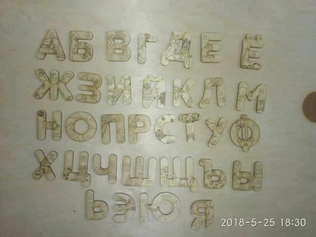 Макет Алфавит с рисунками русские алфавиты  макет для станка