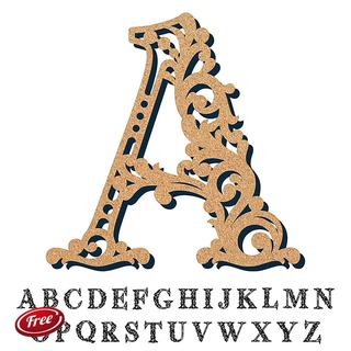 Интересный макет Алфавитные буквы-монограммы для лазерной резки файл dxf