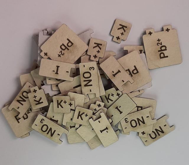Макет Атомы и ионы для лазерной резки на уроках химии файл SVG макет для станка