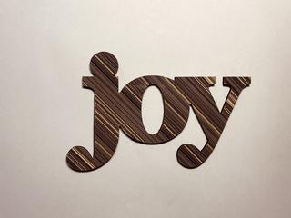 Интересный макет Буквенный вырезной макет Joy для лазерной резки