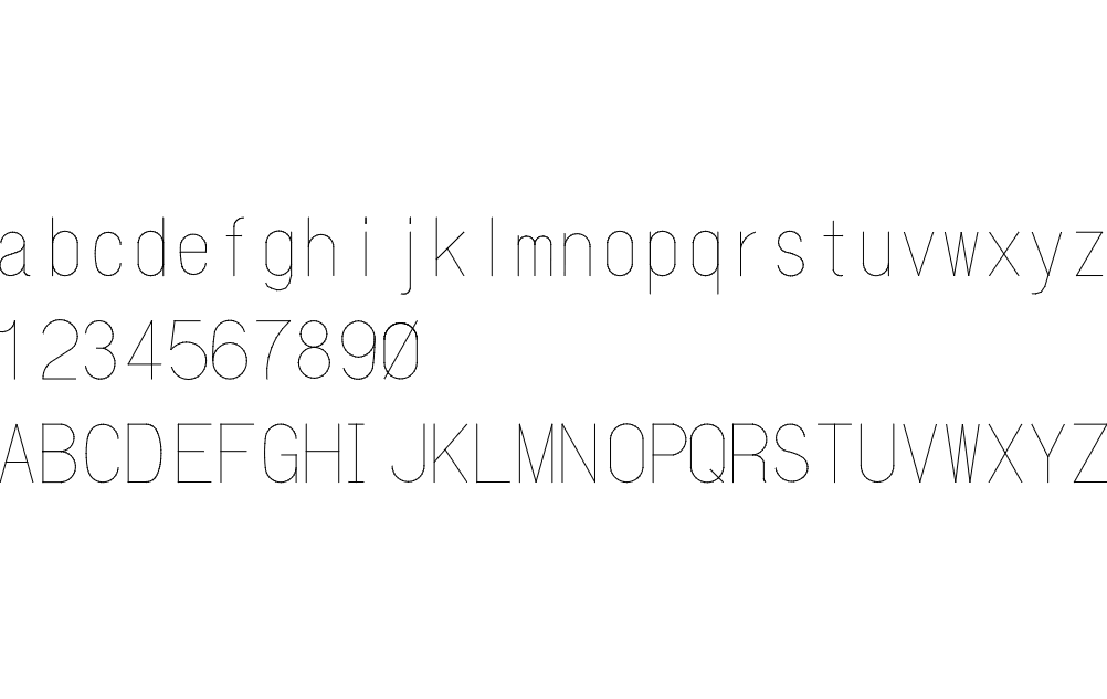 Макет Буквы и цифры a-z 0-9 DXF-файл для лазерной резки