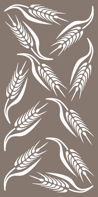 Интересный макет Векторный макет узора Пшеница для лазерной резки
