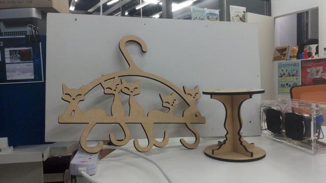 Макет Вешалка для кошачьего хвоста макет для лазерной резки