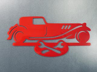 Интересный макет Вывеска для автомастерской в стиле классического гаража макет для лазерной резки