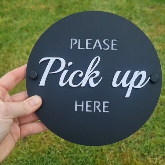Макет Вывеска Pick up here для лазерной резки