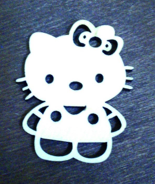 Макет Выкройка кошки Hello Kitty для лазерной резки