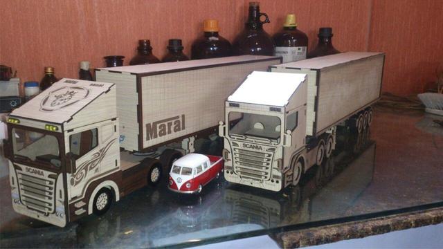 Макет Грузовик Scania R580 для лазерной резки макет для станка — изображение 3