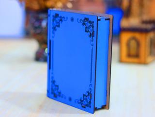 Интересный макет Декоративная книжная коробка с выдвижным ящиком макет для лазерной резки