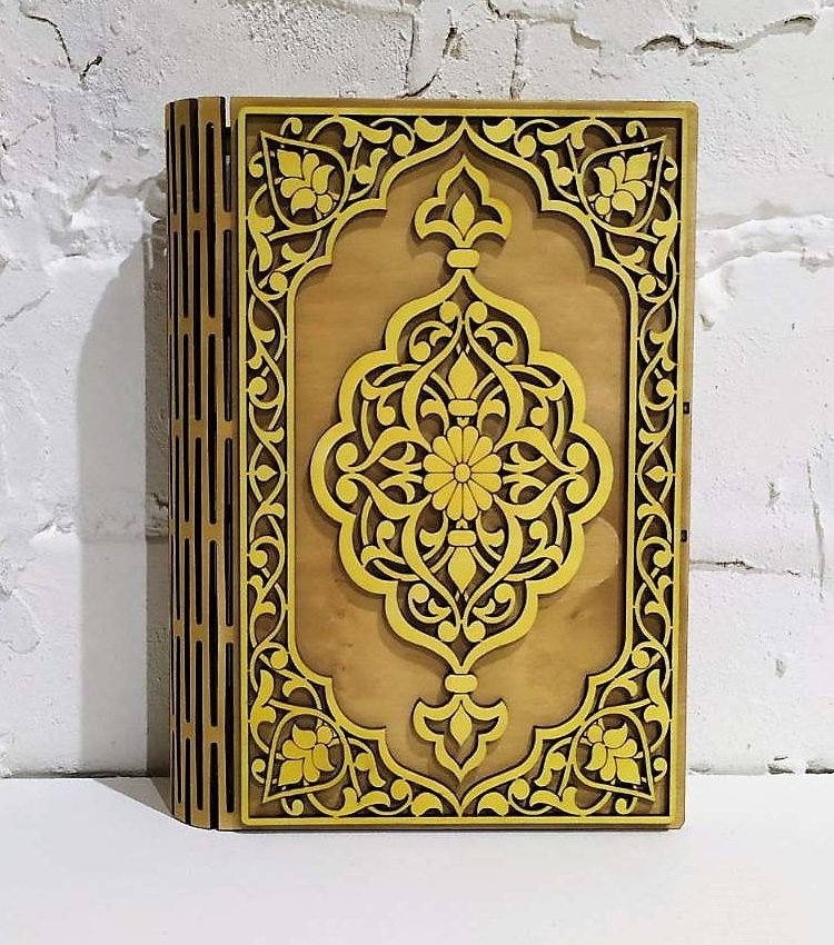 Макет Декоративная коробка для книг из берёзовой фанеры макет для лазерной резки
