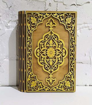 Интересный макет Декоративная коробка для книг из берёзовой фанеры макет для лазерной резки