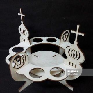 Интересный макет Декоративная подставка для яиц для лазерной резки