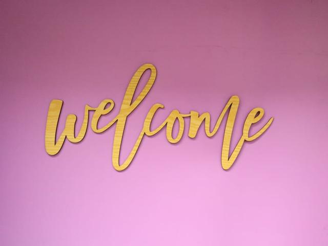 Макет Декоративная стенная композиция с надписью welcome для лазерной резки — изображение 3