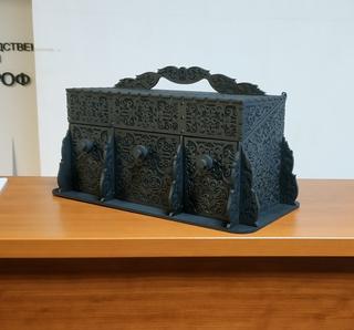 Интересный макет Декоративная шкатулка для украшений чертёж для лазерной резки