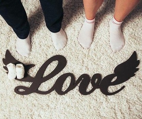 Макет Декоративное украшение в виде крыльев для лазерной резки Love PDF-файл