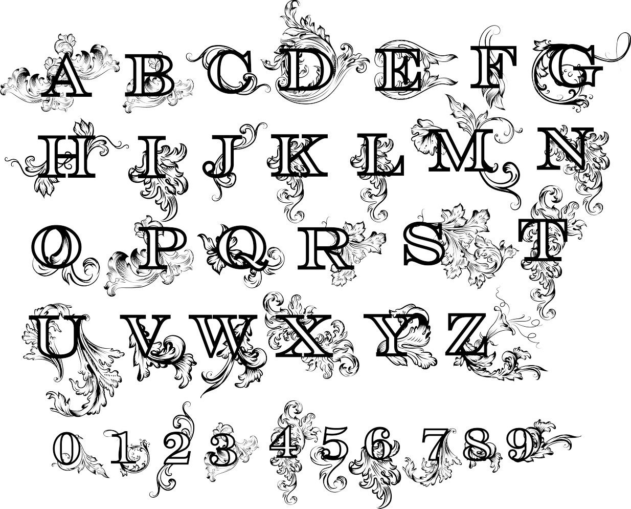Макет Декоративные буквы для лазерной резки файл PDF