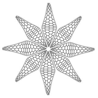 Интересный макет Декоративный цветок-решётка для лазерной резки файл dxf