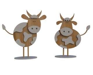 Интересный макет Деревянная фигурка быка для лазерной резки детская игрушка 4 мм макет для станка