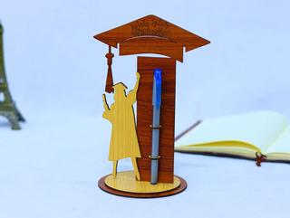 Интересный макет Деревянный держатель для ручек  подарок на выпускной для лазерной резки 3 мм
