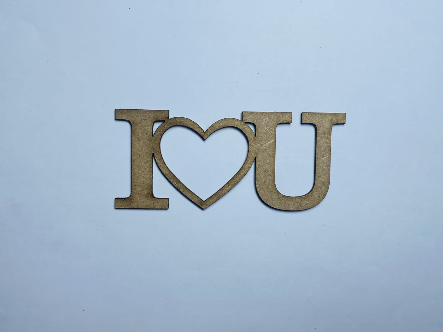 Макет Деревянный макет с надписью I love you для лазерной резки
