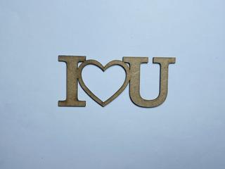 Интересный макет Деревянный макет с надписью I love you для лазерной резки