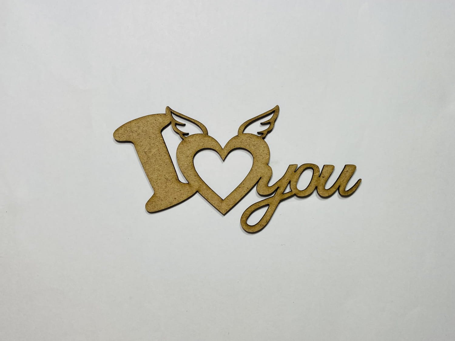 Макет Деревянный макет-вырезанка I love you для лазерной резки незавершенный