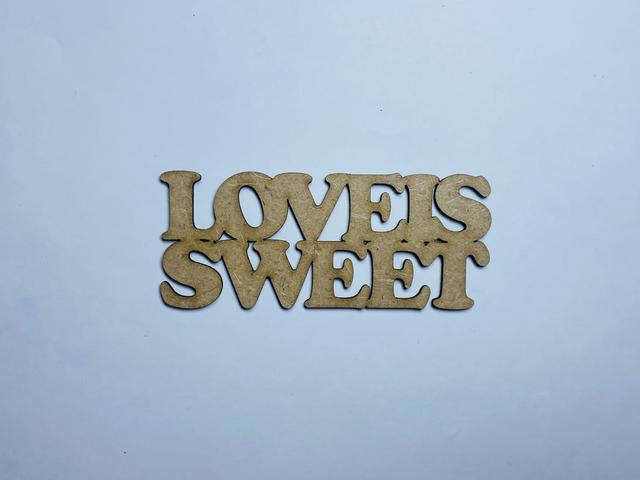 Макет Деревянный макет-вырубка Любовь  это sweet для лазерной резки незавершенный для станка