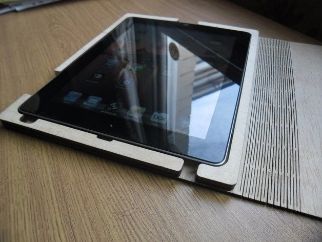 Макет Деревянный чехол для iPad для лазерной резки вектор