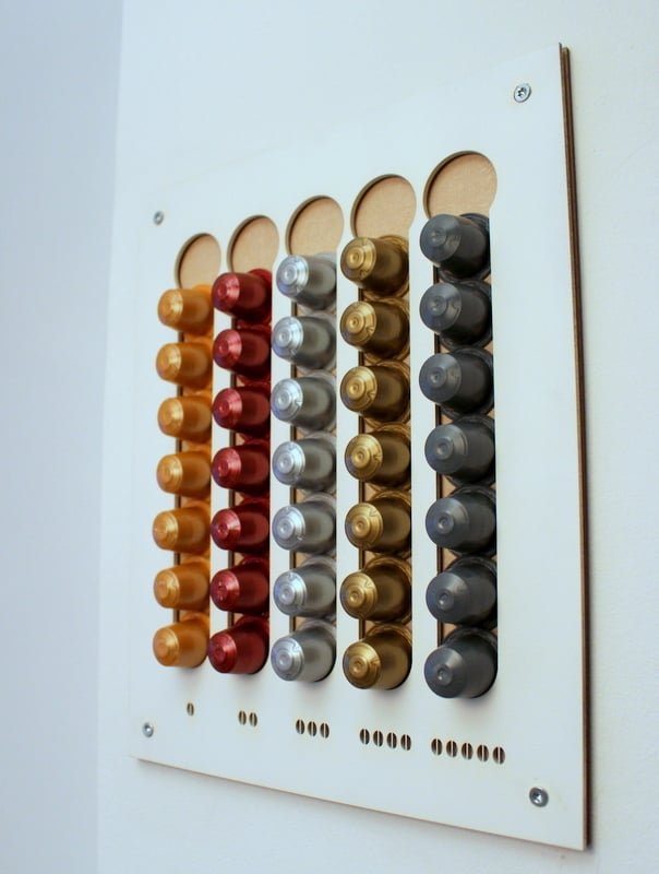 Макет Держатели для капсул Nespresso для лазерной резки 3 мм файл SVG