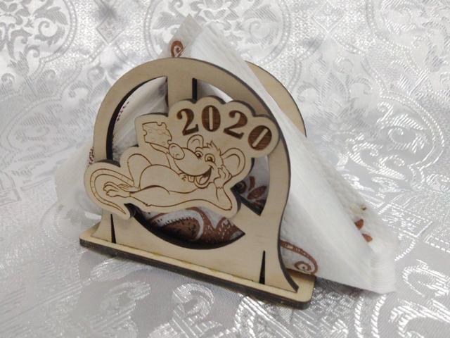 Макет Держатели для салфеток для лазерной резки С новым годом 2020