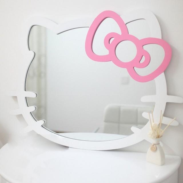 Макет Зеркальная рамка с Hello Kitty для лазерной резки — изображение 2