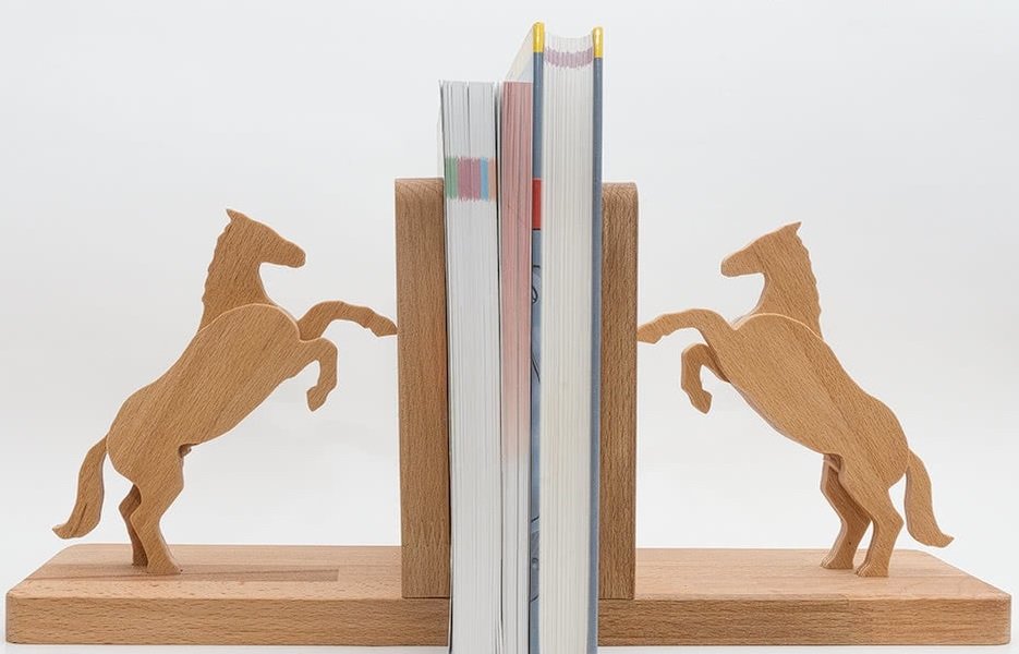 Макет Книжные концы в виде лошади для лазерной резки файл dxf