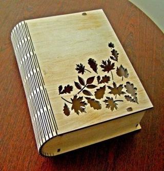 Интересный макет Книжный бокс с гибким шарниром для лазерной резки макет для станка