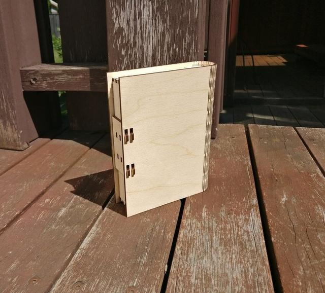 Макет Книжный бокс с задвижкой для лазерной резки 3 мм файл SVG — изображение 2