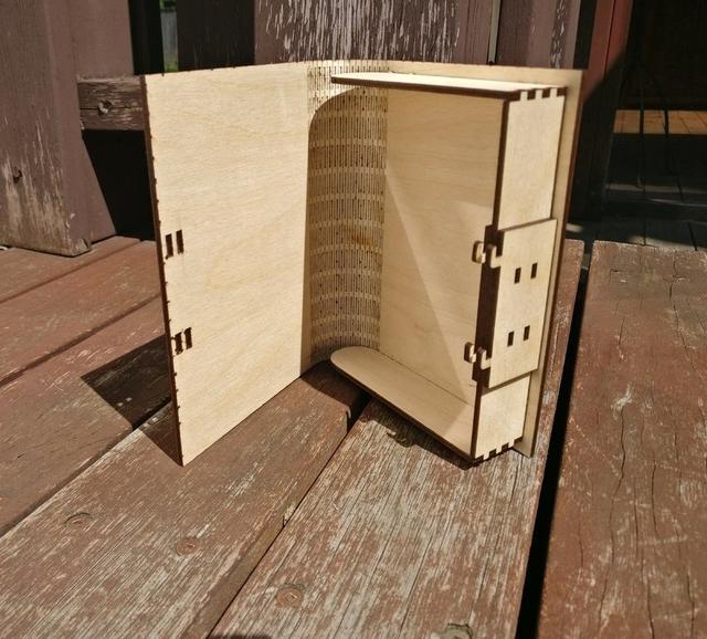 Макет Книжный бокс с задвижкой для лазерной резки 3 мм файл SVG — изображение 1