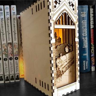 Интересный макет Книжный уголок в стиле Гарри Поттера для лазерной резки