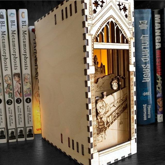 Макет Книжный уголок в стиле Гарри Поттера для лазерной резки — изображение 1