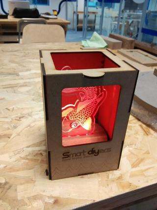 Интересный макет Кои lamp макет для лазерной резки