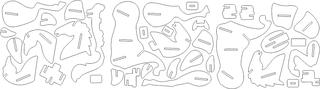 Интересный макет Контурная головоломка в виде лошади для лазерной резки файл DXF