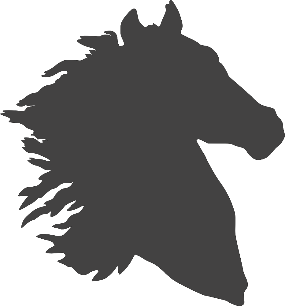 Макет Контурный силуэт лошади для лазерной резки файл dxf