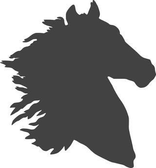 Интересный макет Контурный силуэт лошади для лазерной резки файл dxf