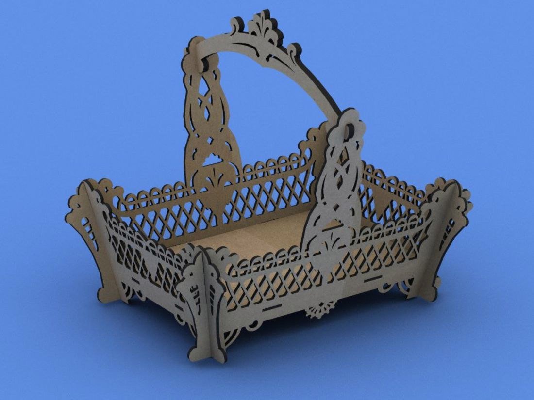 Макет Корзинка basket  макет для станка в формате dxf