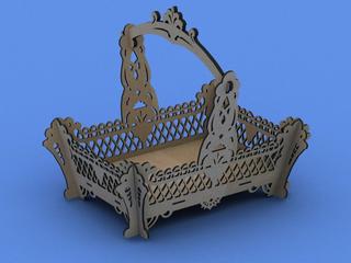 Интересный макет Корзинка basket  макет для станка в формате dxf