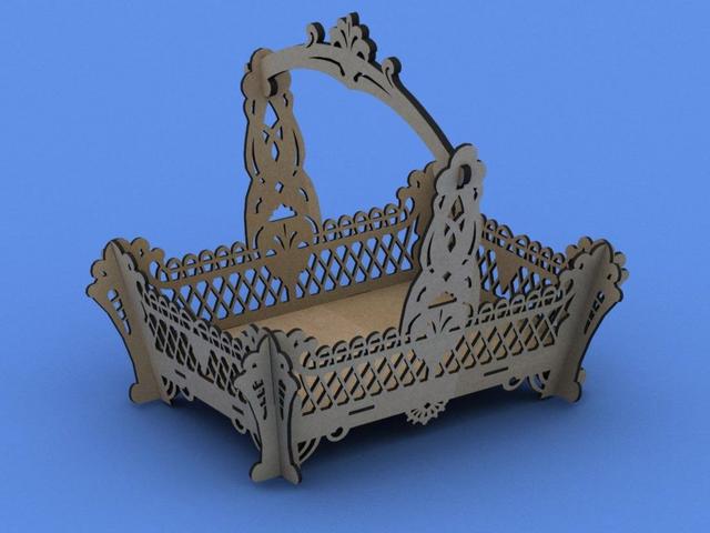 Макет Корзинка basket  макет для станка в формате dxf