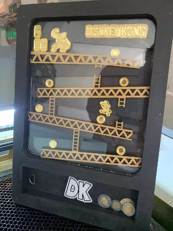 Макет Коробка для копилки в виде поросёнка Донkey Kong для лазерной резки — изображение 3