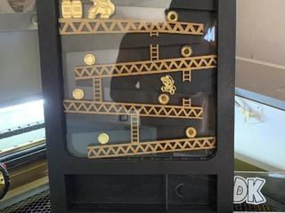 Интересный макет Коробка для копилки в виде поросёнка Донkey Kong для лазерной резки