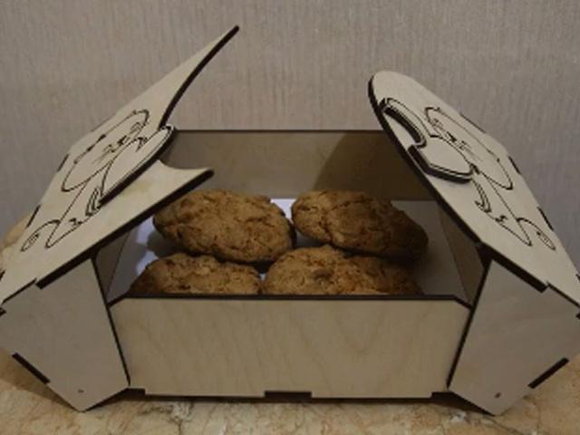 Макет Коробка для печенья макет для лазерной резки