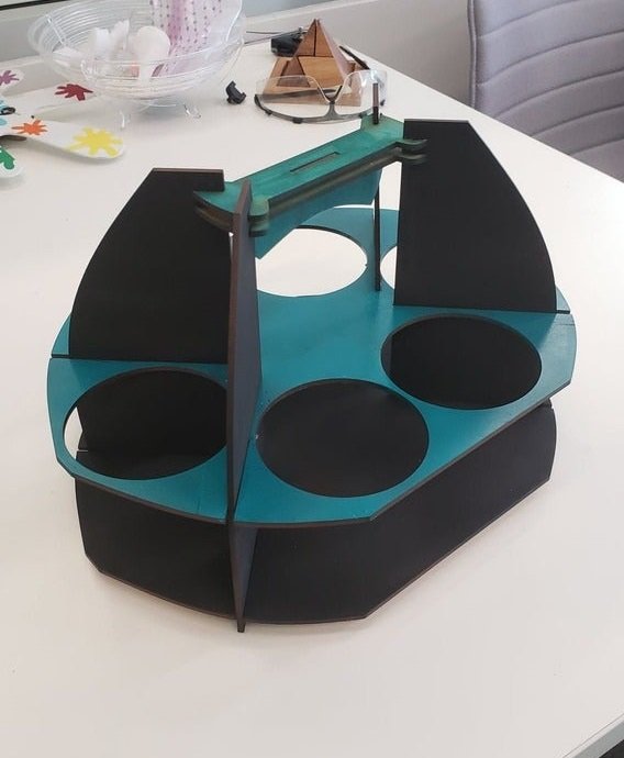 Макет Кофейный органайзер для лазерной резки файл dxf