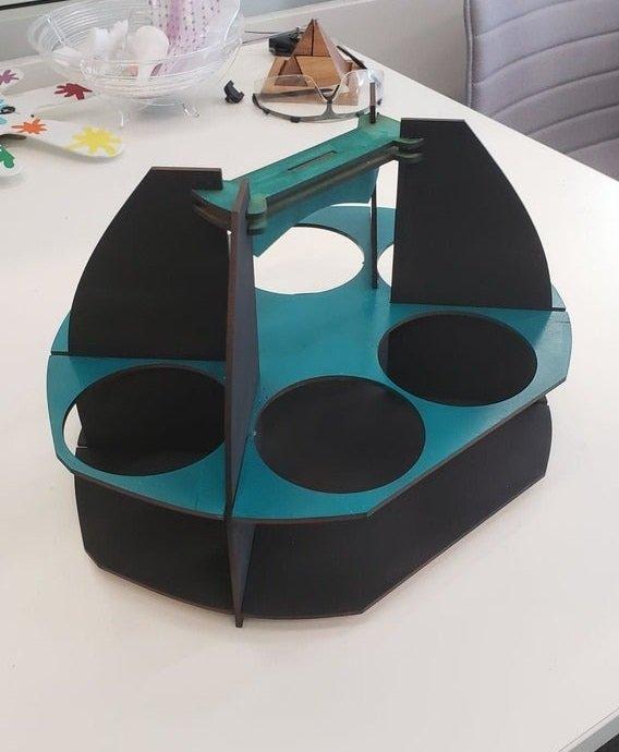 Макет Кофейный органайзер для лазерной резки файл dxf