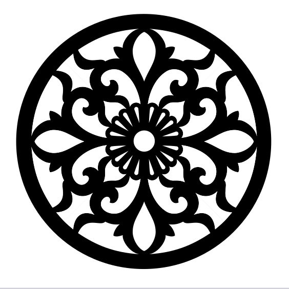 Макет Круговой дизайн для лазерной резки файл SVG