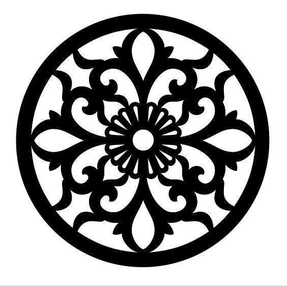Макет Круговой дизайн для лазерной резки файл SVG